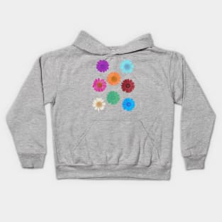 Watercolor Flowers, Colorful Floral Design for Nature Lover Kids Hoodie